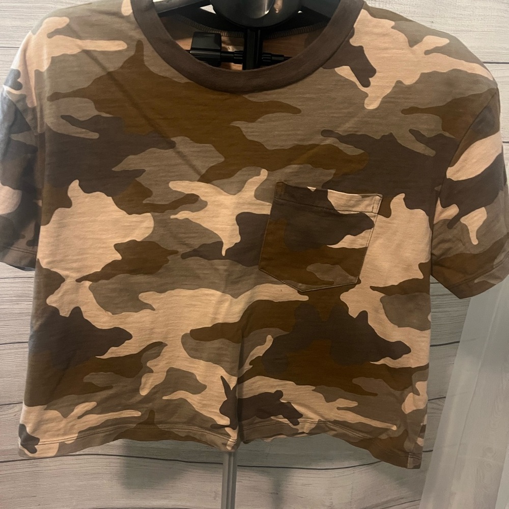 Madewell Camouflage Crop Top